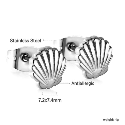 Wholesale 18K Gold Shell Studs Classic Design