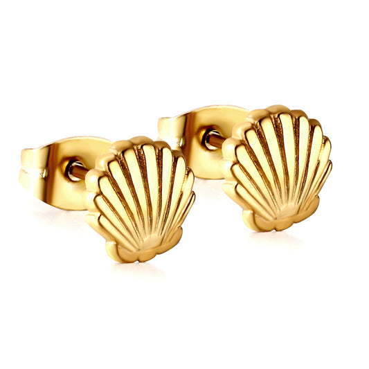 Wholesale 18K Gold Shell Studs Classic Design