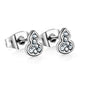 Custom 18K Gold Diamond Heart Earrings Elegant Design