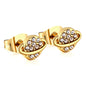 Bulk 18K Gold Diamond Planet Earrings Cosmic Design