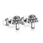 Bulk 18K Gold Diamond Mushroom Earrings Enchanted Design