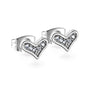 Wholesale Stainless Steel Crooked Heart Cut Earrings