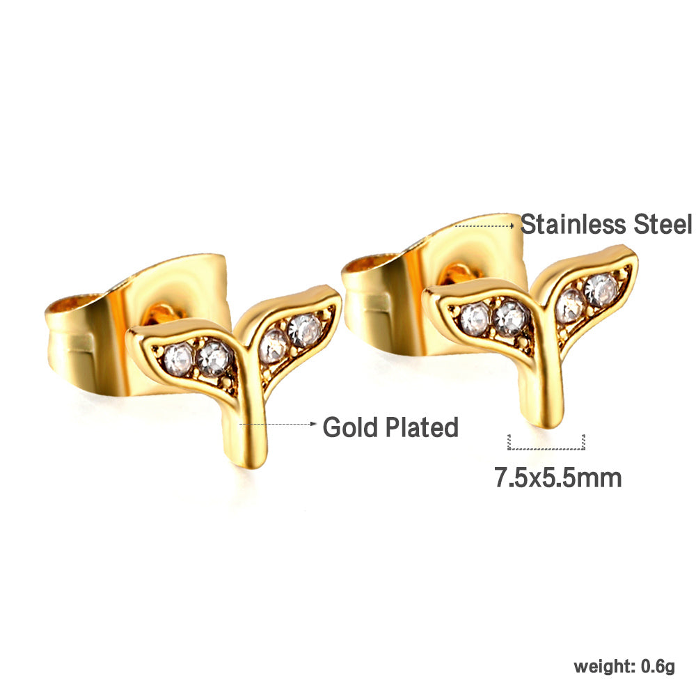 Wholesale Stainless Steel Fishtail Cut Earrings SGS Certified