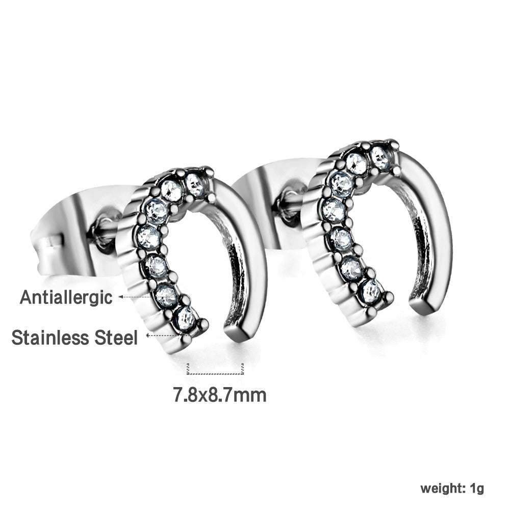 Wholesale Stainless Steel U Cut Earrings Design OEM Service