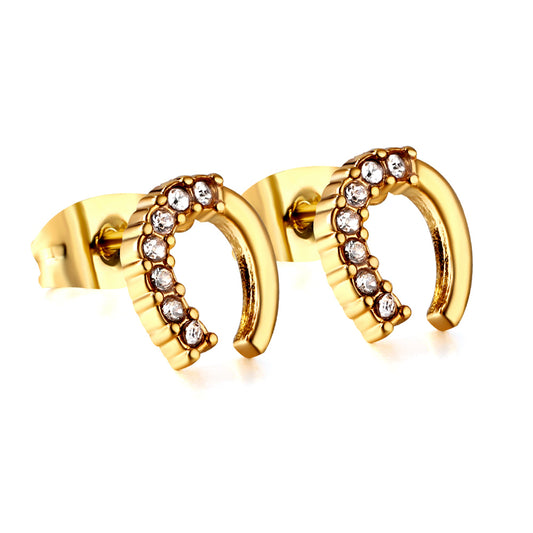 Wholesale Stainless Steel U Cut Earrings Design OEM Service