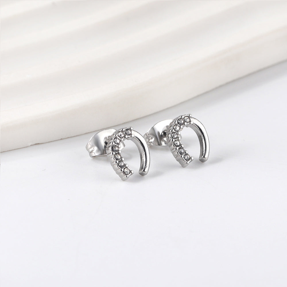 Wholesale Stainless Steel U Cut Earrings Design OEM Service