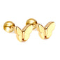 Wholesale 18K Gold Butterfly Stud Earrings Graceful Design