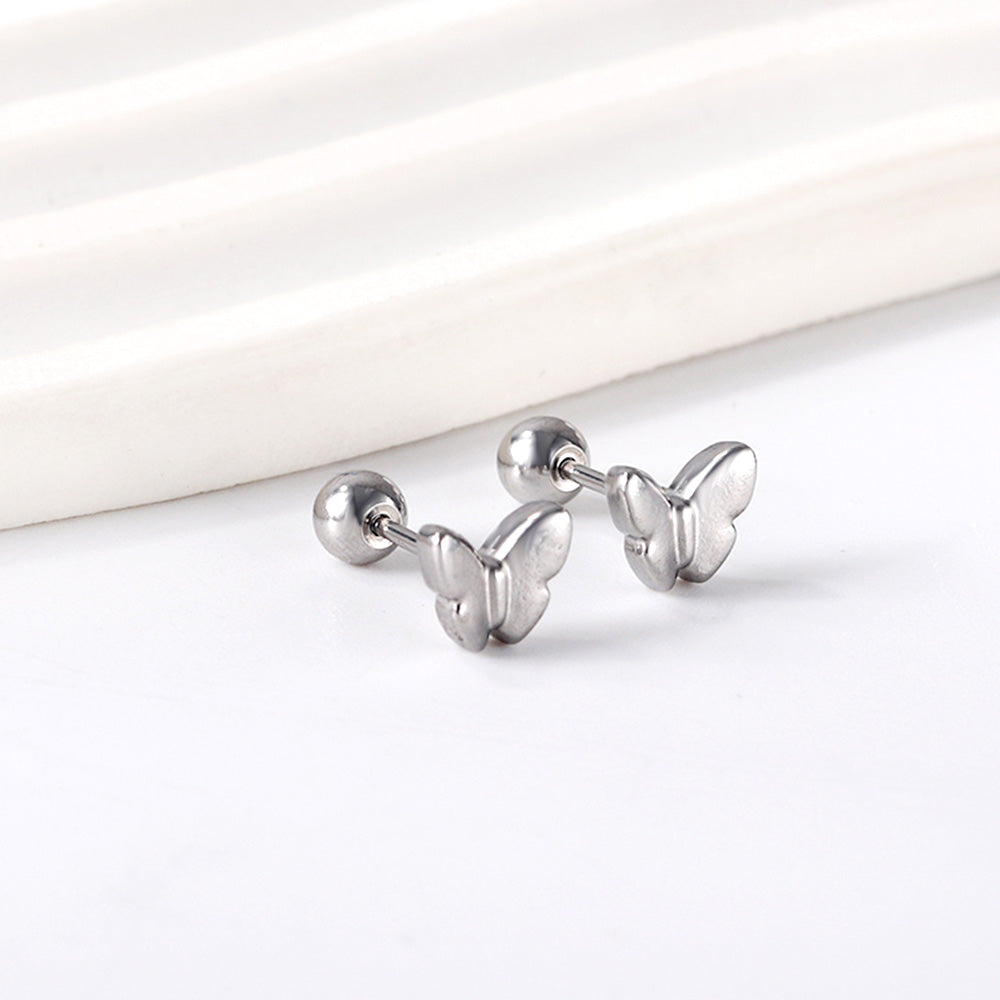 Wholesale 18K Gold Butterfly Stud Earrings Graceful Design