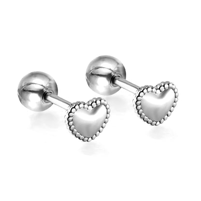 Wholesale 18K Gold Heart Pattern Stud Earrings Romantic Design