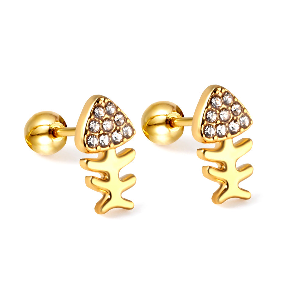 Wholesale 18K Gold Star Symbol Stud Earrings Glamorous Style