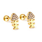 Wholesale 18K Gold Star Symbol Stud Earrings Glamorous Style