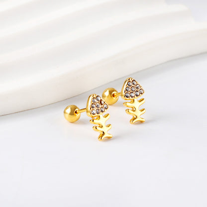 Wholesale 18K Gold Star Symbol Stud Earrings Glamorous Style