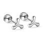 Wholesale 18K Gold Fork Shaped Stud Earrings Unique Style