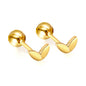 Wholesale 18K Gold Leaf Stud Earrings Natural Design