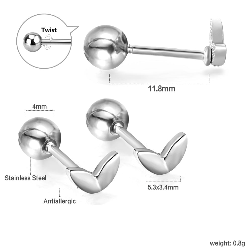 Wholesale 18K Gold Leaf Stud Earrings Natural Design