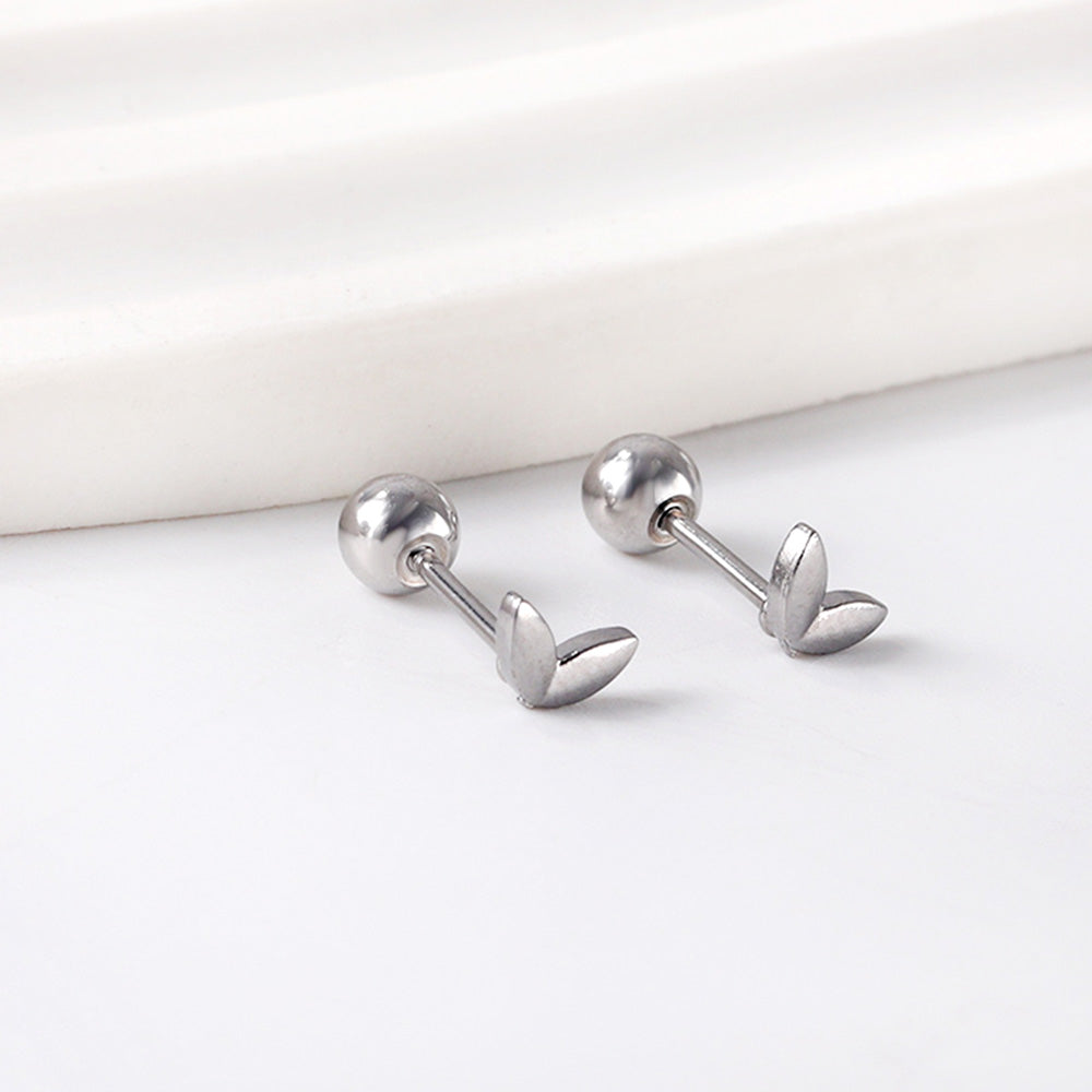 Wholesale 18K Gold Leaf Stud Earrings Natural Design