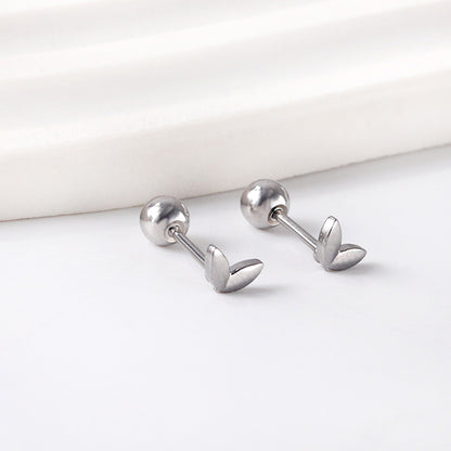 Wholesale 18K Gold Leaf Stud Earrings Natural Design