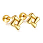 Wholesale 18K Gold Geometric Stud Earrings Modern Chic