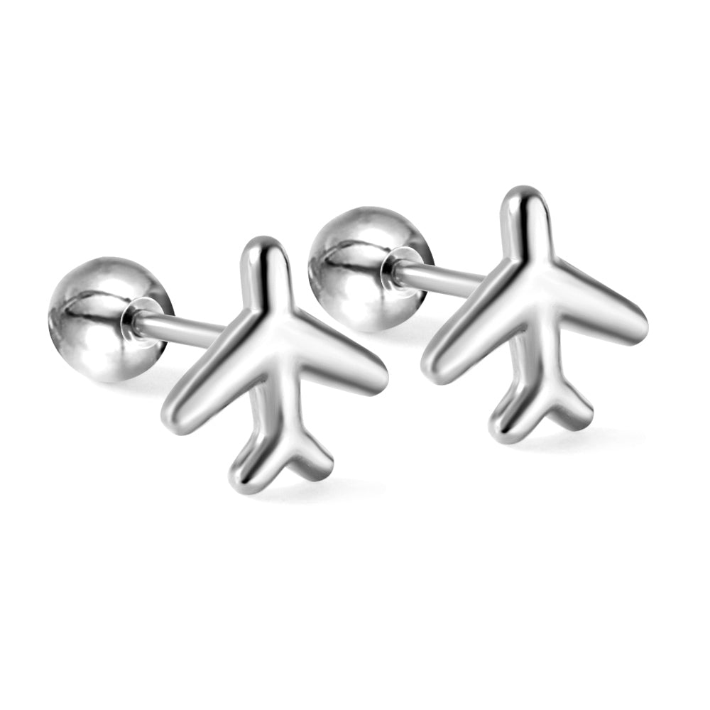 Wholesale 18K Gold Airplane Stud Earrings Modern Chic