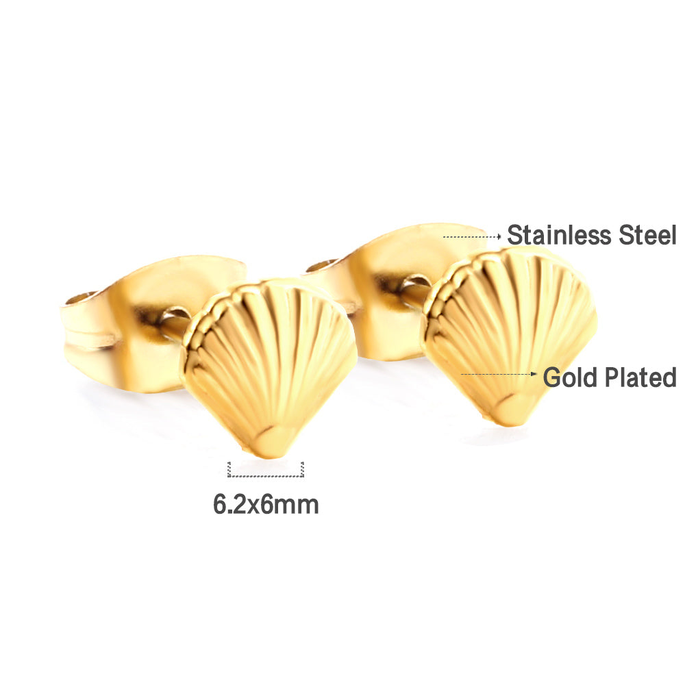 Wholesale 18K Gold Shell Earrings Ocean