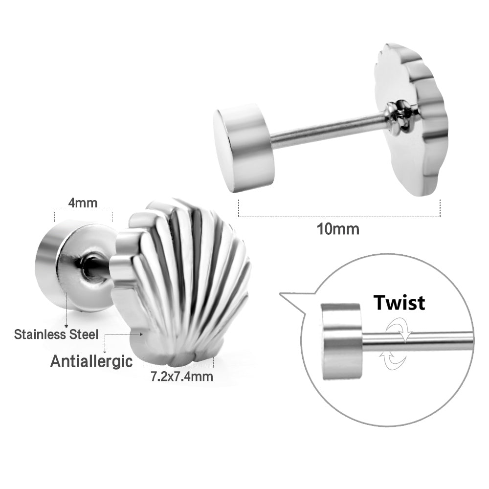 Wholesale Golden Shell Stud Earrings for Merchants
