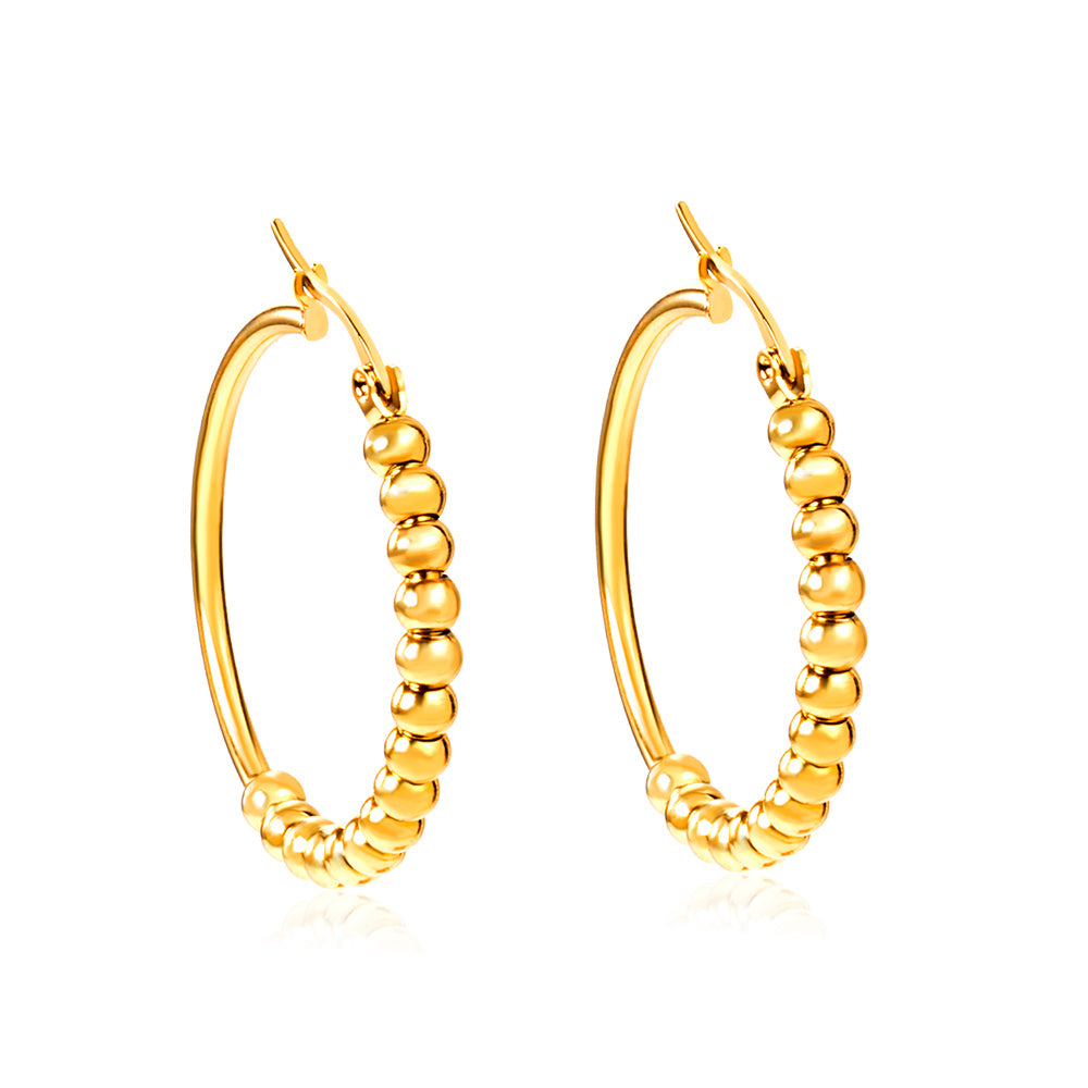 Wholesale Beaded Hoop Earrings for Fashion Retailers Trendy Design