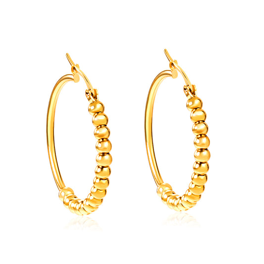 Wholesale Beaded Hoop Earrings for Fashion Retailers Trendy Design