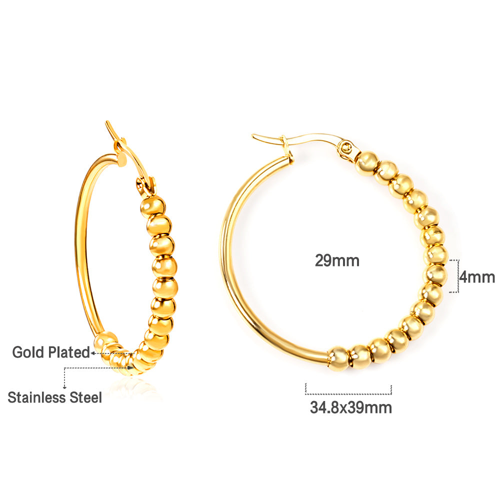 Wholesale Beaded Hoop Earrings for Fashion Retailers Trendy Design