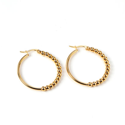 Wholesale Beaded Hoop Earrings for Fashion Retailers Trendy Design