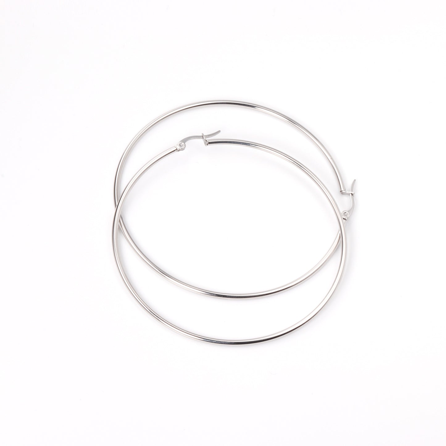 Wholesale 18K Gold Large Hoop Earrings Smooth Design Classic Style