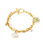 Wholesale Coastal 18K Gold Shell Pearl Bracelet Luxury Jewelry