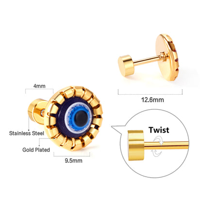 Wholesale Gold Evil Eye Stud Earrings Boho Mystique Protection Charm