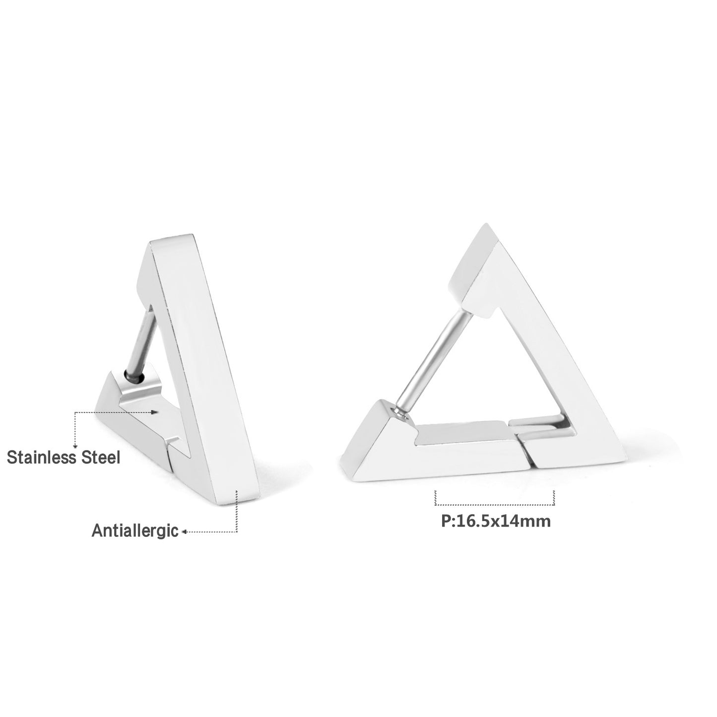 Bulk 18K Gold Triangular Earrings for Fashion Distributors Unique Style