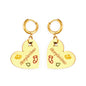 Wholesale 18K Gold Heart Message Stud Earrings SGS Approved