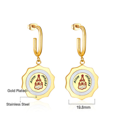 Bulk 18K Gold Christmas Tree Stud Earrings