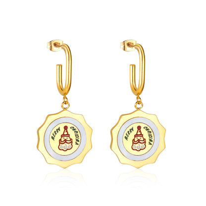 Bulk 18K Gold Christmas Tree Stud Earrings