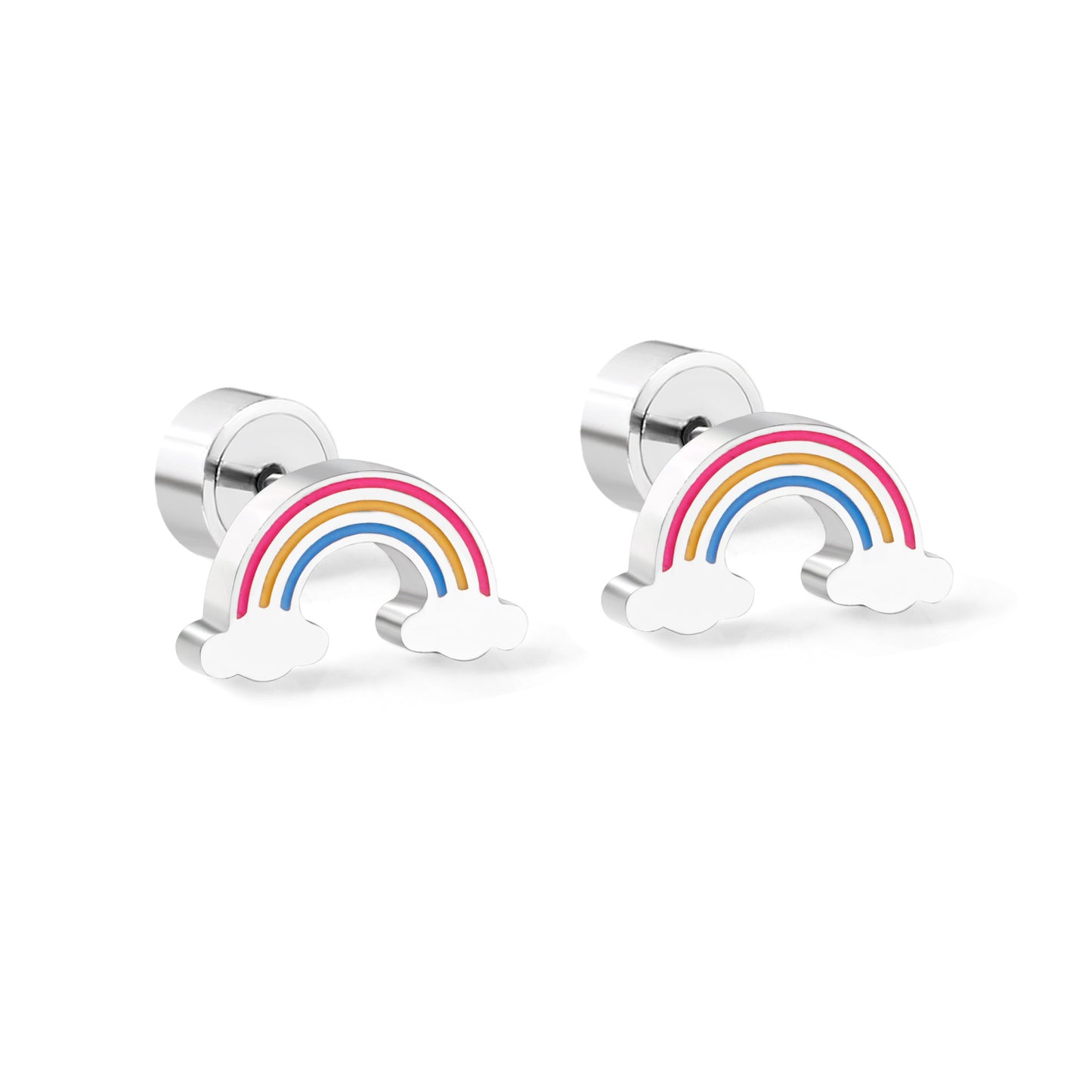 Wholesale Rainbow Cloud Stud Earrings Whimsical Daydream Color Burst