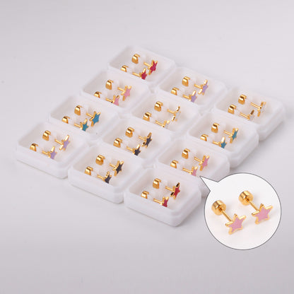 Bulk Gem Heart Studs Luxe Allure