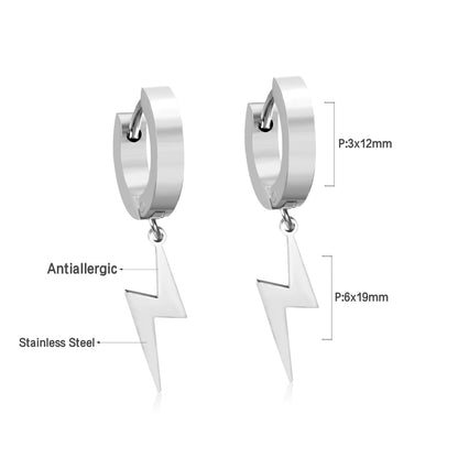 Wholesale 18K Gold Lightning Drop Hoop Earrings Bulk Supply