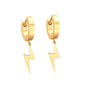 Wholesale 18K Gold Lightning Drop Hoop Earrings Bulk Supply