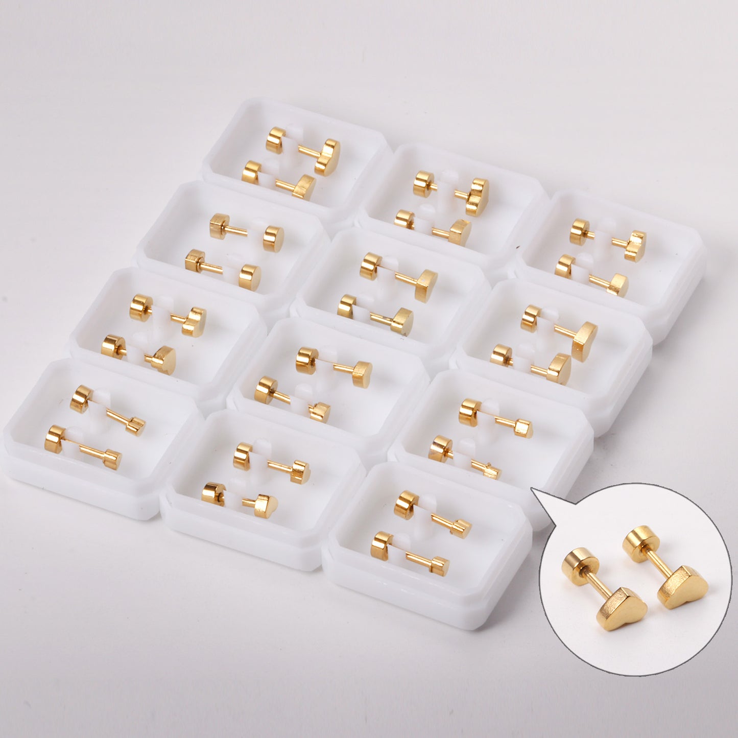 Wholesale Gold Heart Studs Classic Elegance
