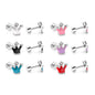 Wholesale Gradient Floral Studs Dreamy Hues