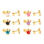 Wholesale Gradient Floral Studs Dreamy Hues