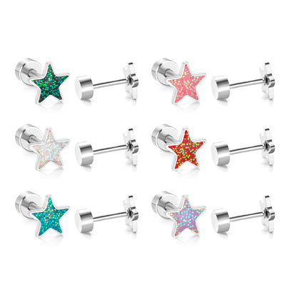Bulk Gem Heart Studs Luxe Allure