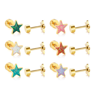 Bulk Gem Heart Studs Luxe Allure
