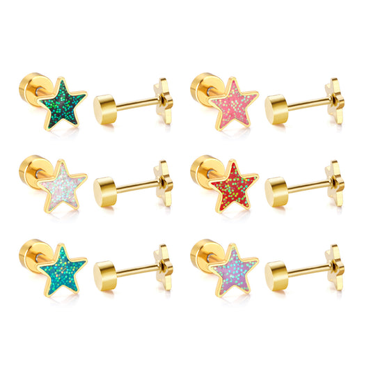 Bulk Gem Heart Studs Luxe Allure