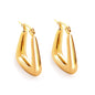 Wholesale Sleek Teardrop Shaped Gold Stud Earrings for Jewelry Suppliers Exquisite Elegance