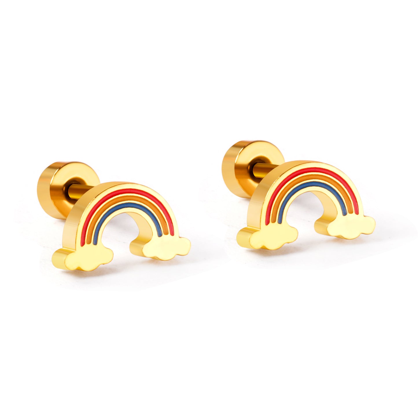 Wholesale 18K Gold Animal Stud Earrings Adorable Rabbit Design