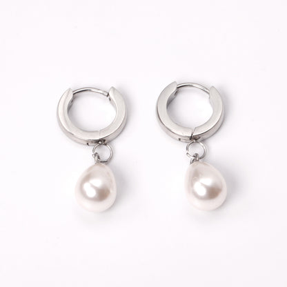 Wholesale 18K Gold Teardrop Pearl Dangle Earrings Bulk