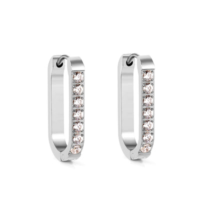 Wholesale 18K Gold Oval Earrings with Diamonds for Jewelry Vendors Sparkling Design